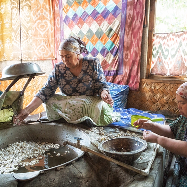Узбекистан: как рождается шелк
